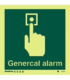 4155 General alarm symbol with text