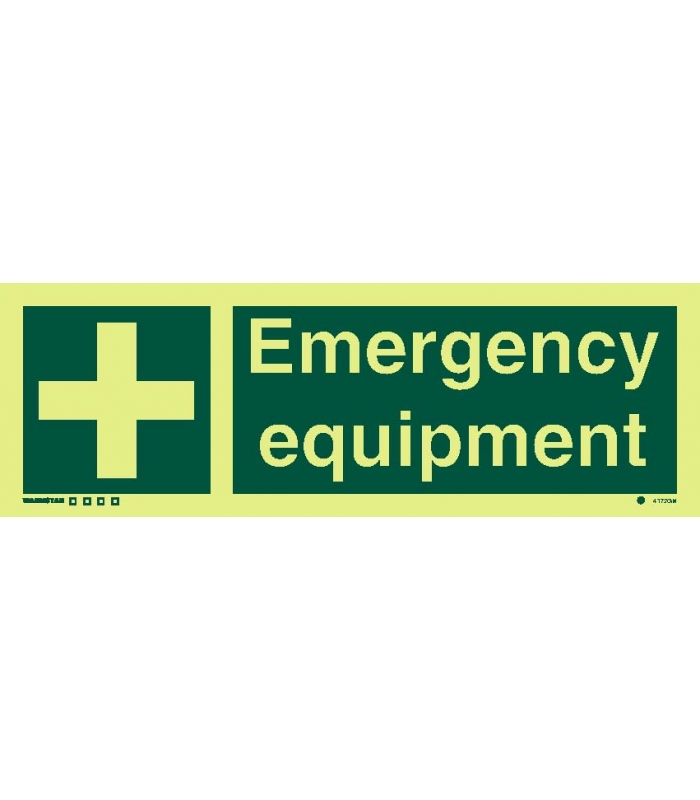 Safety Signs (Photoluminescent, rigid PVC) Emergency equipment (4173GMPR)