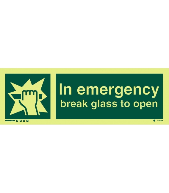 4195 In emergency break glass to open