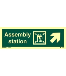 4323 Assembly station + symbol + arrow diagonally up right