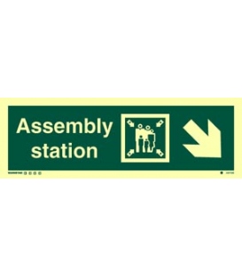 4327 Assembly station + symbol + arrow diagonally down right