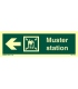 4334 Muster station + symbol + arrow left