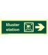 4335 Muster station + symbol + arrow right