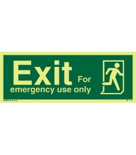4359 Exit For emergency use only + Running man right