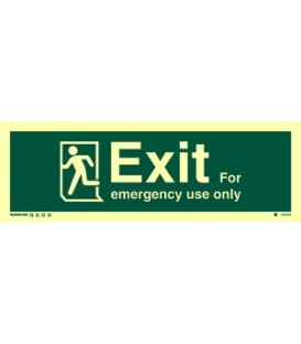 4374 Exit For emergency use only + Running man left