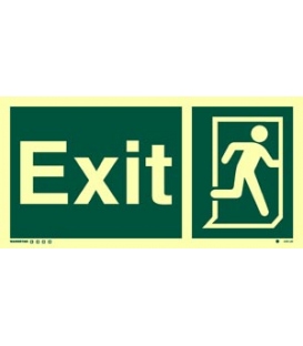 4381 Exit + Running man symbol on right 