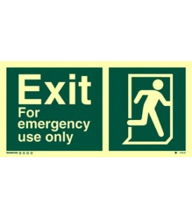 4383 Exit for emergency use with running man on right