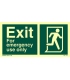 4383 Exit for emergency use with running man on right