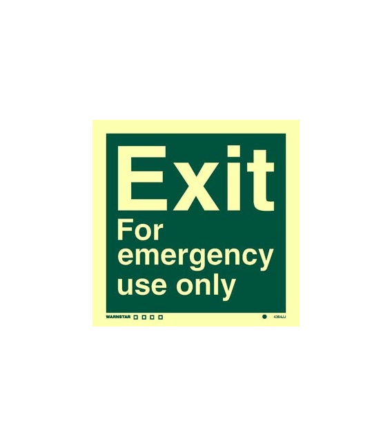 4384 Exit - For emergency use only - text only
