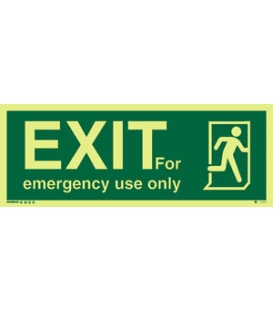 4413 EXIT for emergency use only + Running man on right