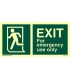 4416 EXIT for emergency use only + Running man on left 