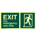 4417 EXIT for emergency use only + Running man on right