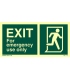 4417 EXIT for emergency use only + Running man on right