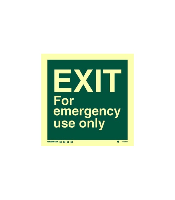 4424 EXIT - For emergency use only - text only 
