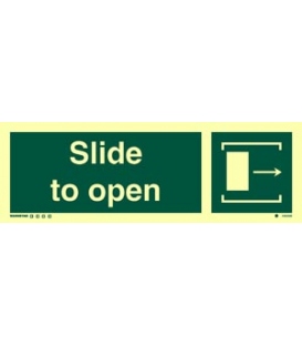 4483 Slide to open + arrow and symbol to right