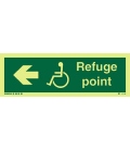 4814 Refuge point + disabled symbol + arrow left