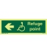 4814 Refuge point + disabled symbol + arrow left