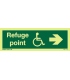 4815 Refuge point + disabled symbol + arrow right