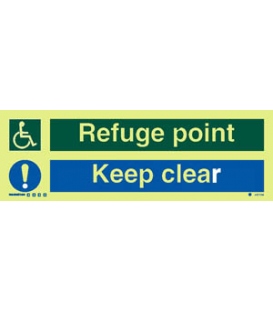 4821 Refuge point - keep clear combination sign