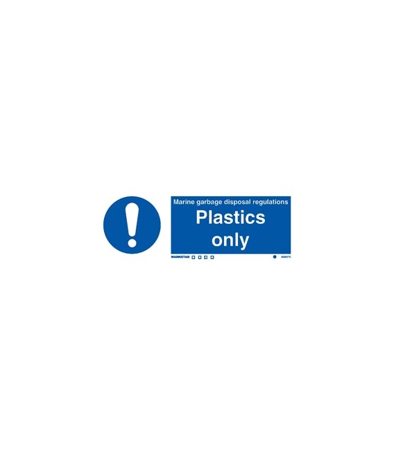 5690 Marine garbage disposal regulations - Plastics only
