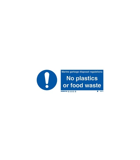 5692 Marine garbage disposal regulations - No plastics or food waste