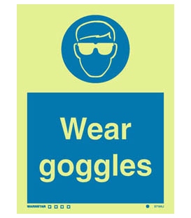 5715 Wear goggles + symbol