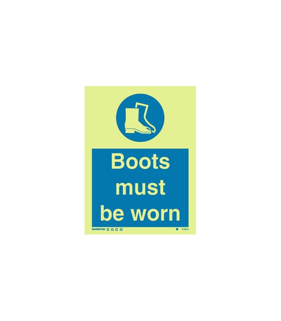 5725 Boots must be worn + symbol