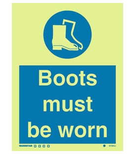 5725 Boots must be worn + symbol