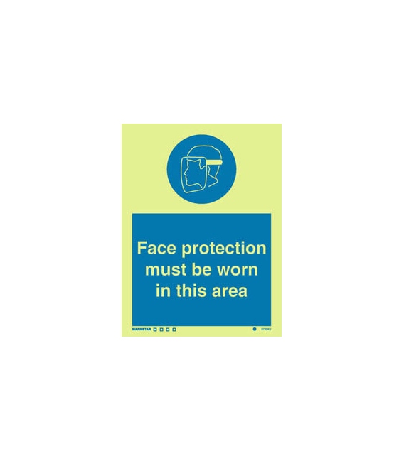 5732 Face protection must be worn in this area + symbol