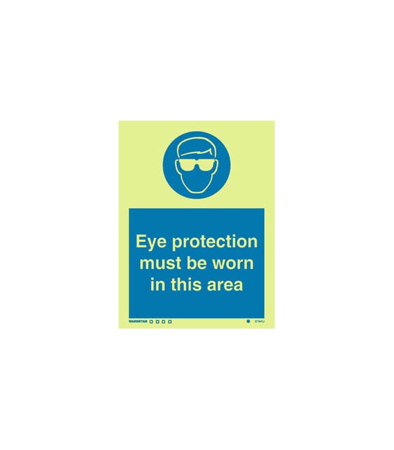 5734 Eye protection must be worn in this area + symbol