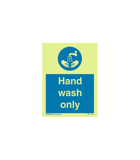 5737 Hand wash only + symbol