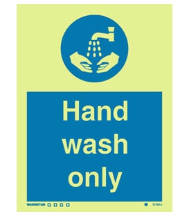 5737 Hand wash only + symbol