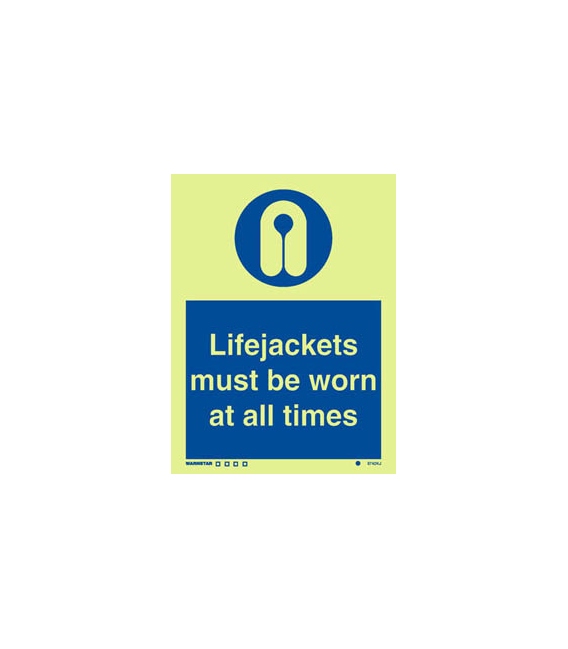 5742 Lifejackets must be worn at all times + symbol