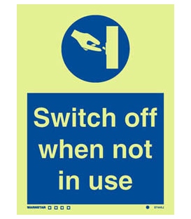 5744 Switch off when not in use + symbol