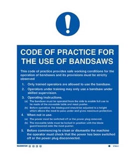 5758 Code of Practice for the use of Bandsaws
