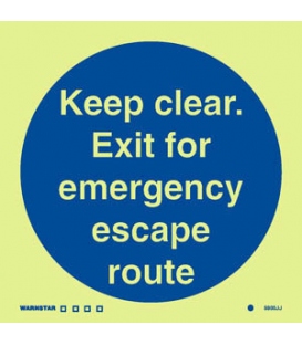 5800 Keep clear. Exit for emergency escape route