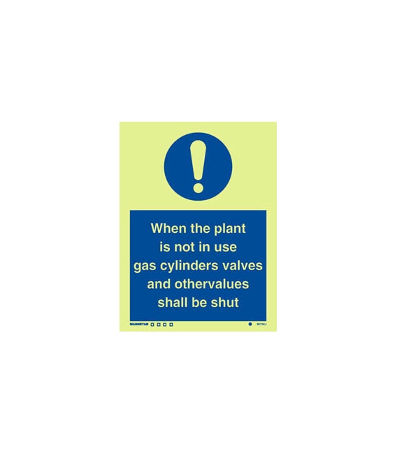 5873 When plant is not in use gas cylinders…