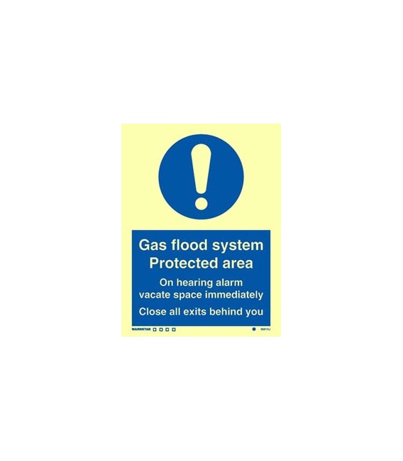 5881 Gas flood system protected area. On hearing alarm.. + !