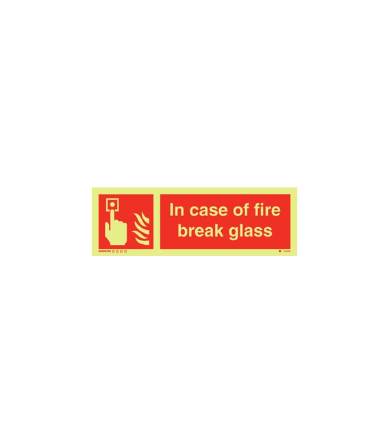 6143 In case of fire break glass + symbol
