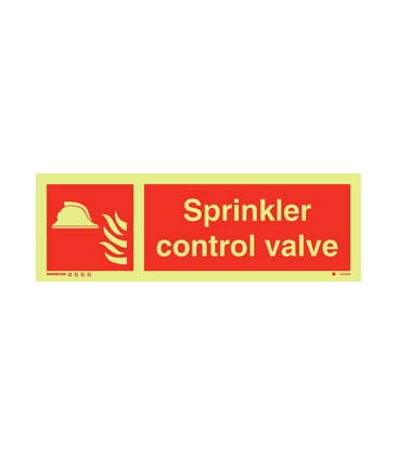 Fire Equipment Signs (Photoluminescent, rigid PVC) Sprinkler control