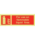 6164 For use on flammable liquid fires + symbol