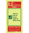 6430 Water fire extinguisher (including class pictos)
