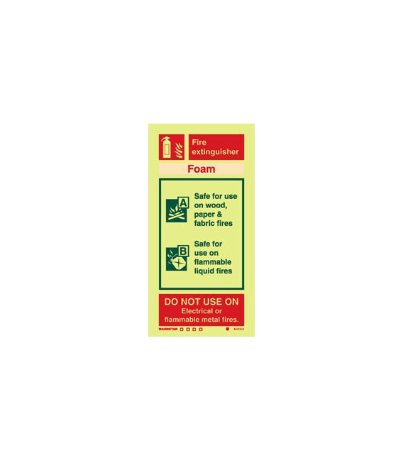 6431 Foam fire extinguisher (including class pictos)