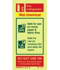 6434 Wet chemical fire extinguisher (including class pictos)
