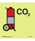 6852 Co2 wheeled fire extinguisher