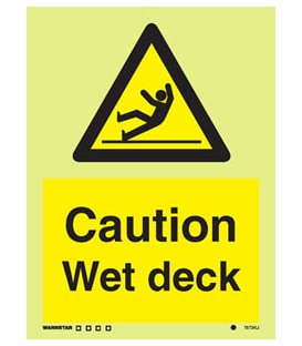 7573 Caution Wet deck