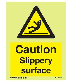 7574 Caution Slippery surface