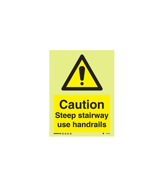 7624 Caution Steep stairway use handrails