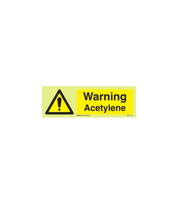 7701 Warning Acetylene + symbol