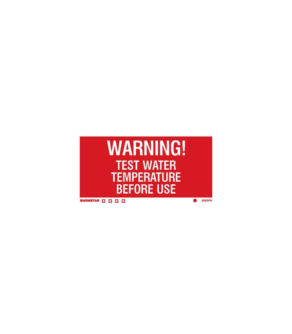 8000 Warning test water temperature before use